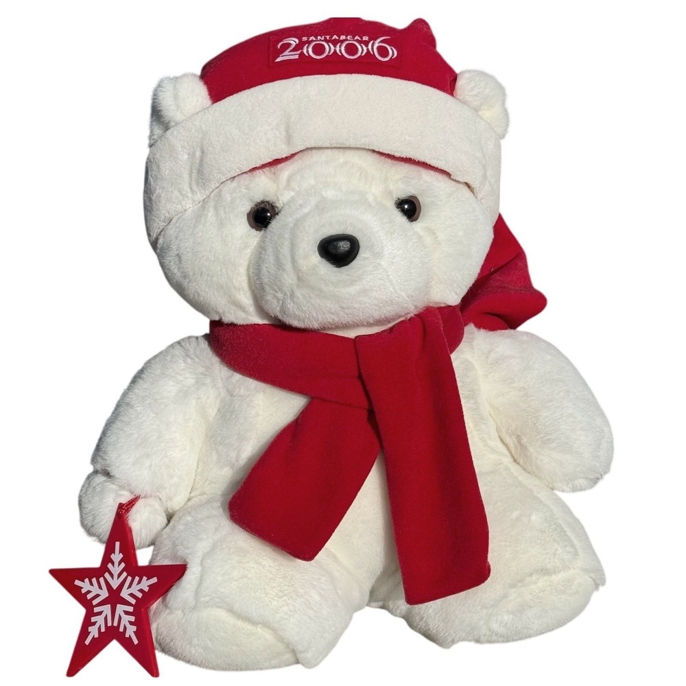 Macy's Santa Bear 2006‎ Christmas Holiday Star Ornament Dayton Hudson's
